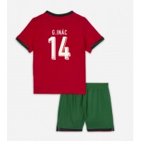 Portugalsko Goncalo Inacio #14 Domáci Detský futbalový dres ME 2024 Krátky Rukáv (+ trenírky)